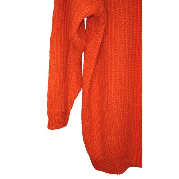 Vintage Sostanza Sweater Womens Size M Pumpkin Orange Pullover NOS Oversized 80s - Picture 4 of 11